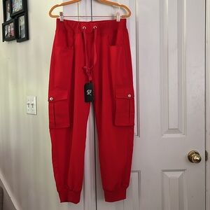 Maquide NWT Red Cargo Pants - size M